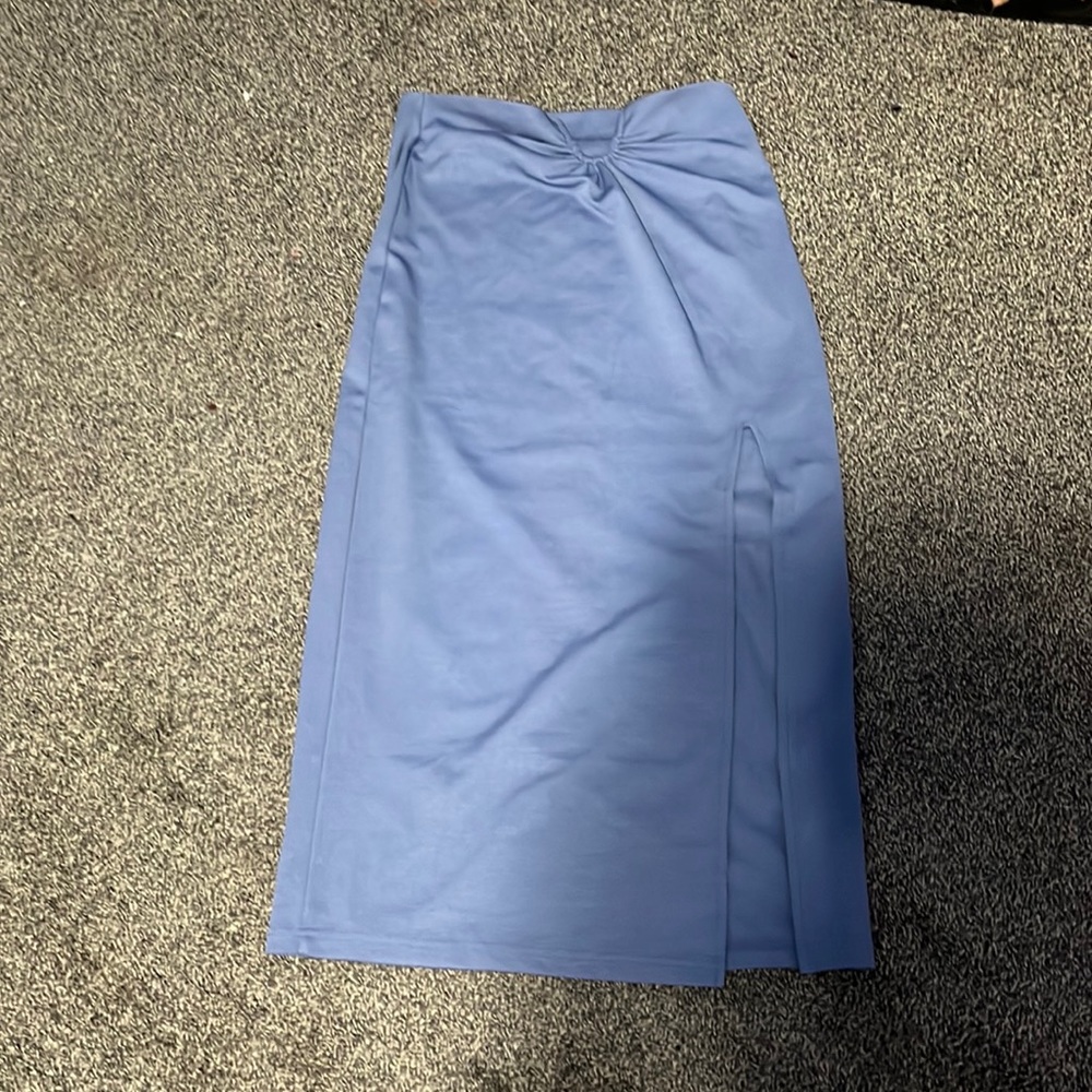 Mink pink periwinkle skirt with slit